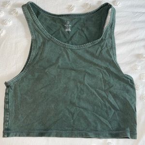 offline by aerie forest green stretchy tank